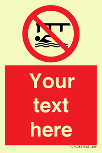 Custom Do not swim in the vicinity of piers